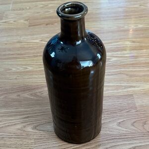 Kirklands Glossy Dark Brown Vase